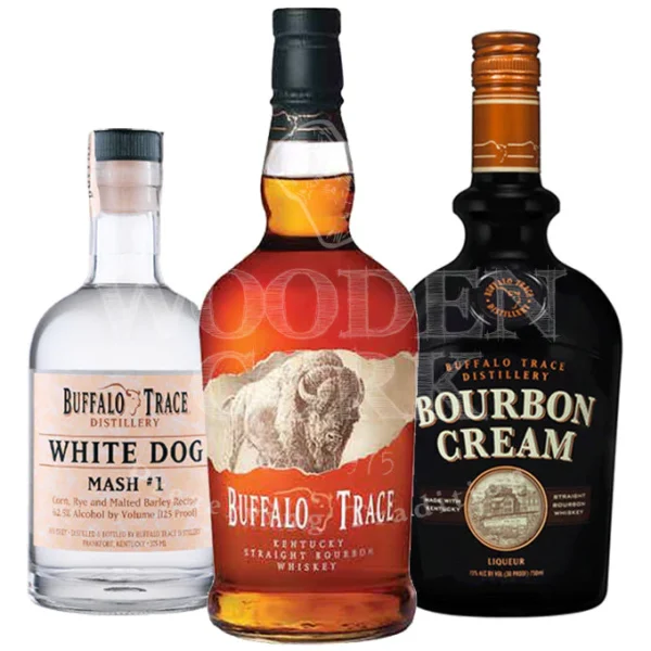 Buffalo Trace Bourbon & Bourbon Cream Liqueur & White Dog Mash #1 Bundle