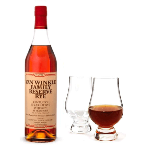 Pappy Van Winkle Family Reserve Rye with Glencairn Set Bundle